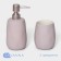 Savanna Soft bathroom set, 2 items (soap dish, glass), pink color