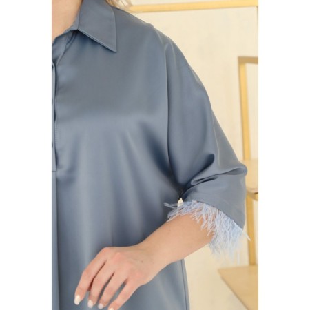 Women's dress, size 60, gray color-5