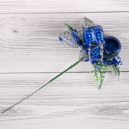 Decor "Winter Fairy Tale" Ball Gift Bubenchik, 15 cm, blue-1