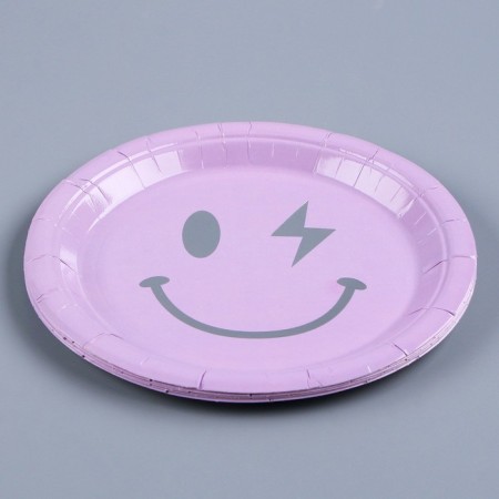 Papal plate "Smile", in a set of 6 pcs., Lilac color-1