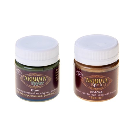 Liquid revelry, 80 ml set: acrylic paint, bronze, 40 ml, soil 40 ml