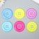 A button decorative plastic "Color" mix 4.7x4.7 cm for creativity