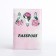 Cover for passport, pink color