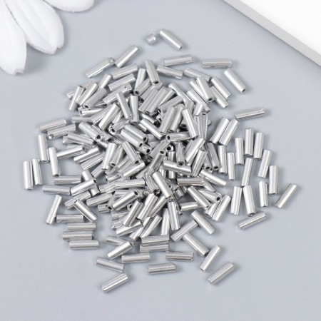 Beads "Zlatka" Glass 10 g, size 3 ", 6 mm, No. 0001 silver 93" 7853 "5-1