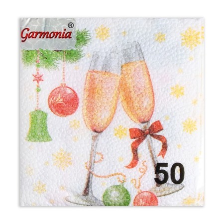 Napkins Papal Harmony “Champagne” 1 layer, 24x24, 50 pcs.-1