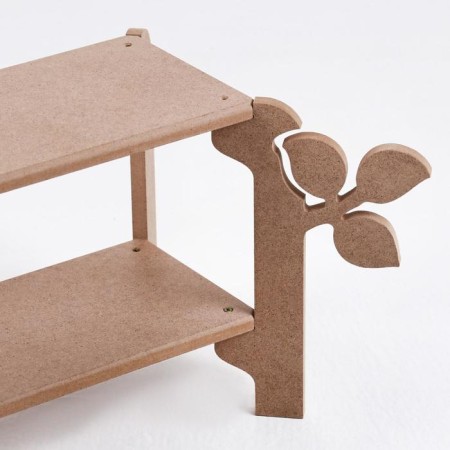 Bucker “Flora” flower shelf 21x59x23 cm, unpainted (for decoration)-2