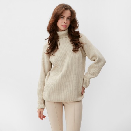 Jumper Female Minaku: Casual Collection Beige Color, size 44-2
