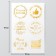 Stickers (stickers) "Handmade" 10x15 cm, color gold, 5-302