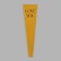 Packet stoop for flowers, "love you", 12.5+4x45 cm, yellow