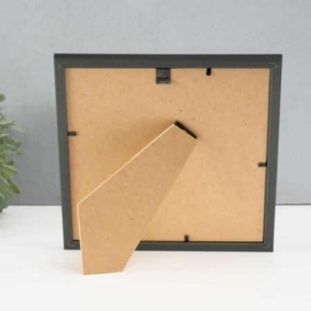 Photo frame Plastic Gallery 20x20 cm, 636477-22, black with silver (plastic screen)-2