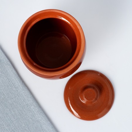 Ceramic potted pot "Appetizing" with a stand / 0.35 liters-2