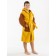 Terry robe for a boy, height 146-152 cm, yellow color