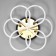 Rioly chandelier LED 96W gold 60x60x6 cm Bayerlux