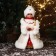 Snow Maiden "in a fur coat, with a strap and a scythe" moves, 30x15 cm, beige