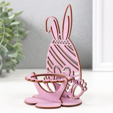 Standing for the egg "Bunny" 8.5x8.5x14.5 cm (set 4 parts) purple-3
