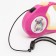 Roulette "Piggon" with a rubberized handle, 3 m, up to 15 kg, cable, pink-yellow