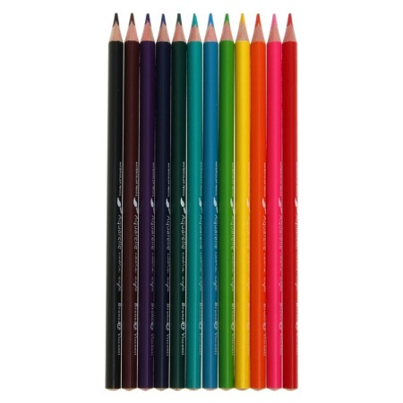 Pencils Watercolor 12 colors Happycolor, mix-6