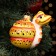 Christmas porcelain ball "Red Serpent", graph, 10 cm