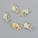 Decor for creativity metal, rhinestones "double dolphin" blue 2.2x2.1 cm