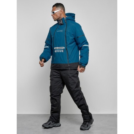 Ski costume male winter, size 56, blue color-1