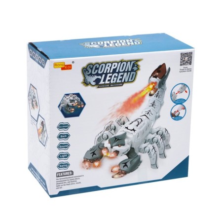 Scorpio "Techno", the effect of smoke, light and sound effects, works from batteries, white color-4