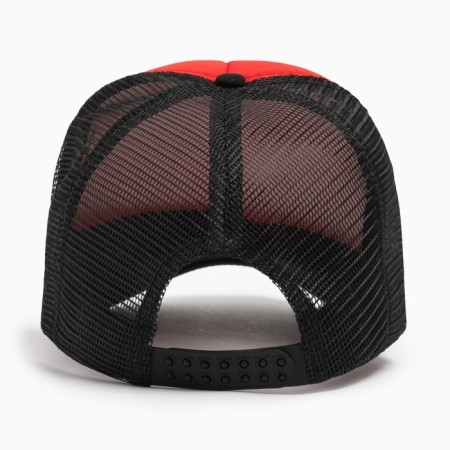 Baseball cap with minaku grid, red color, size 56-58-5
