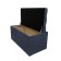 Puff with a lid and weighting, 800 × 400 × 420 mm, Dakota velor, Denim color