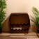 Barbali bottles stand 55x24x55 cm, Albezia tree, brown