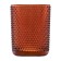 A glass for dental brushes, 8x8x10 cm, color orange color