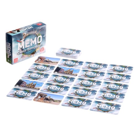 Board game "Memo. St. Petersburg ", 50 cards + cognitive brochure