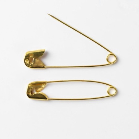 English pins, 37 mm, 10 pcs, gold color-2