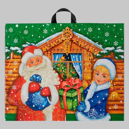 The package "New Year at the gate", polyethylene with a loop pen, 71 x 55 cm, 90 μm