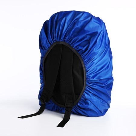 A water -repellent cap for a backpack, 45 liters, a reflective strip, blue color-2
