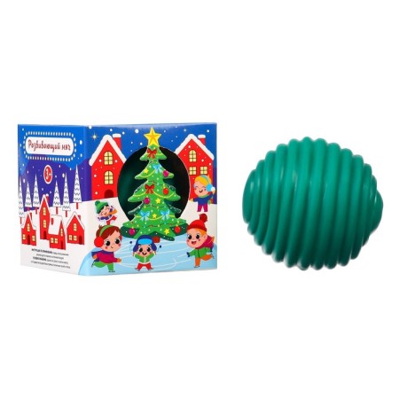 Developing tactile ball "Fairytale City", New Year's gift packaging, 1 pc., Baby I-6
