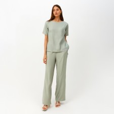 Women's costume (T -shirt, trousers) minku: enjoy olive color, size 44