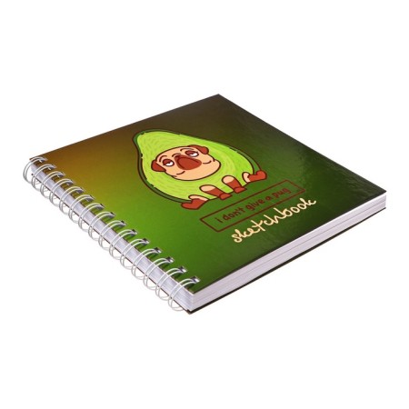 Sketchbook 195 x 195 mm, 80 sheets on the crest "Damn", solid cover, block 100 g/m²-1