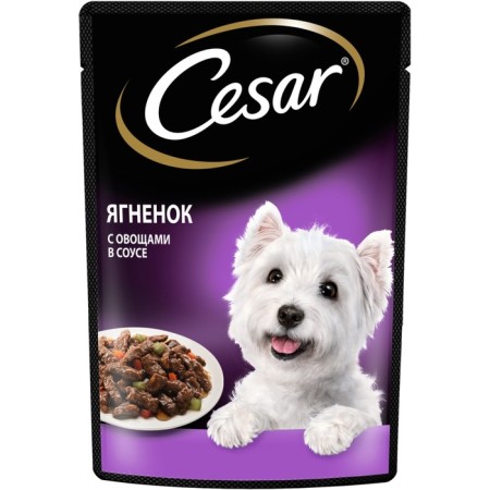 Wet Cesar food for dogs, lambs with vegetables in sauce, spider, 85 g-9