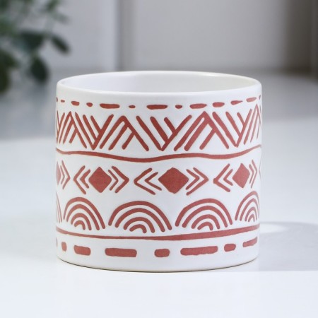 Ceramic “Geometry” mug, 320 ml, white color-1