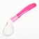 Spoon of children's silicone "curved" for feeding, from 5 months, pink color