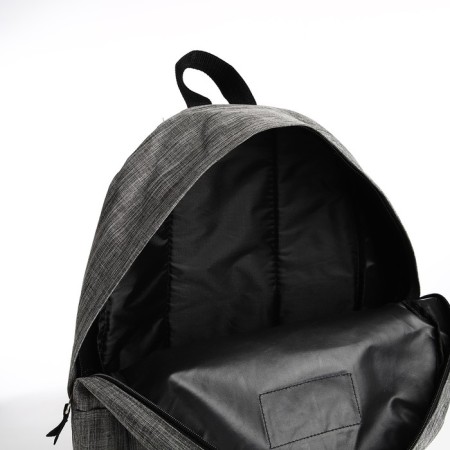 School backpack of textiles with lightning, external pocket, gray color-5