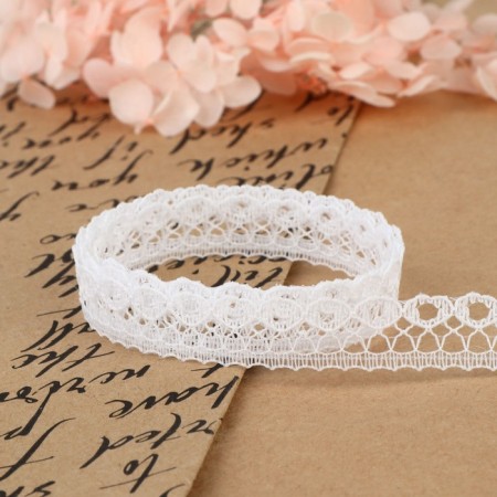Capricon lace, 10 mm × 10 ± 1 m, white color-2