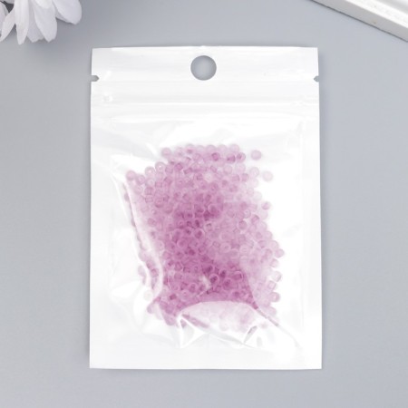 Glass beads 8/0 "Matte translucent. Lavender-pink" 10 g-2
