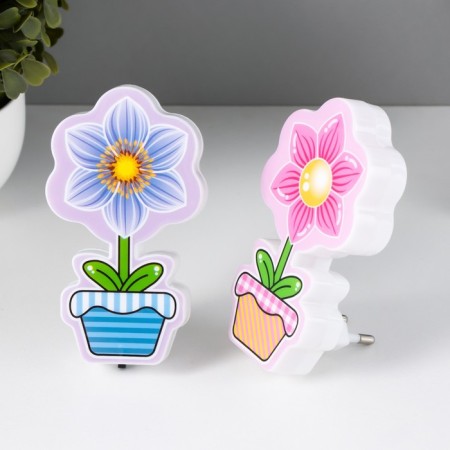Nightlight "Flower" LED MIX (220V) 2x6x11 cm Risalux