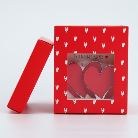 Gift folding box with 3D effect, packaging, “with love”, 11 x 11 x 13 cm-6