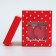 Gift folding box with 3D effect, packaging, “with love”, 11 x 11 x 13 cm