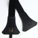 Women's belt, width 15 cm, black color