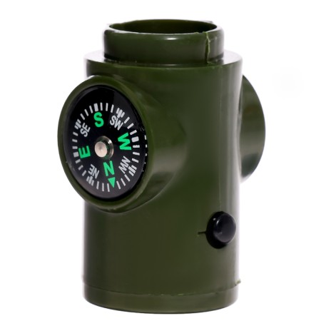 Set of the hero "Intelligence", 6 in 1: whistle, compass, flashlight, thermometer, mirror, lupa-14