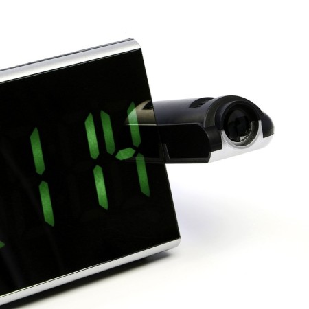 Clock - Electronic desk an alarm clock with a projection on the ceiling, calendar, 2AAA, USB-5