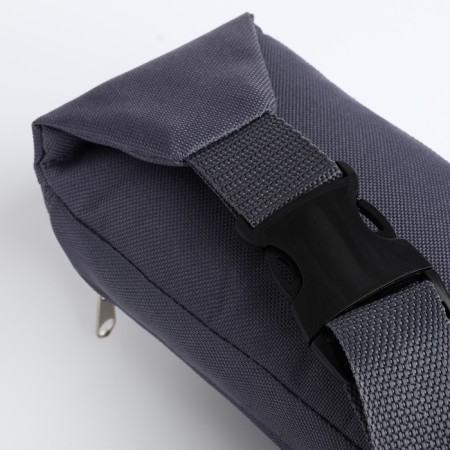 Lightning waist bag, external pocket, gray color-3