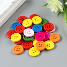 A set of buttons of decorative wood 